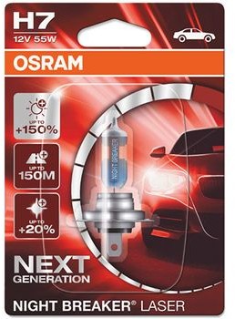 Osram H7 Night Breaker Laser + 150% | Blister 64210NL-01B