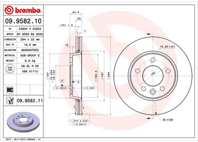 BREMBO 09.9582.11 09.9582.11