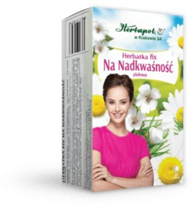 Herbapol KRAKÓW Herbatka Fix Na nadkwaśność, 20x2g
