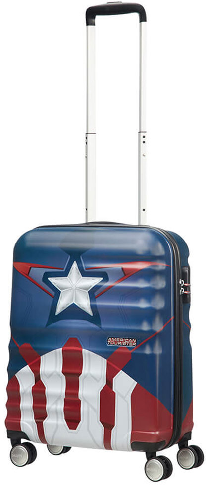 Samsonite AT by Mała kabinowa walizka AT WAVEBREAKER CAPTAIN AMERICA 85668 Multikolorowa - multikolor 5414847852954