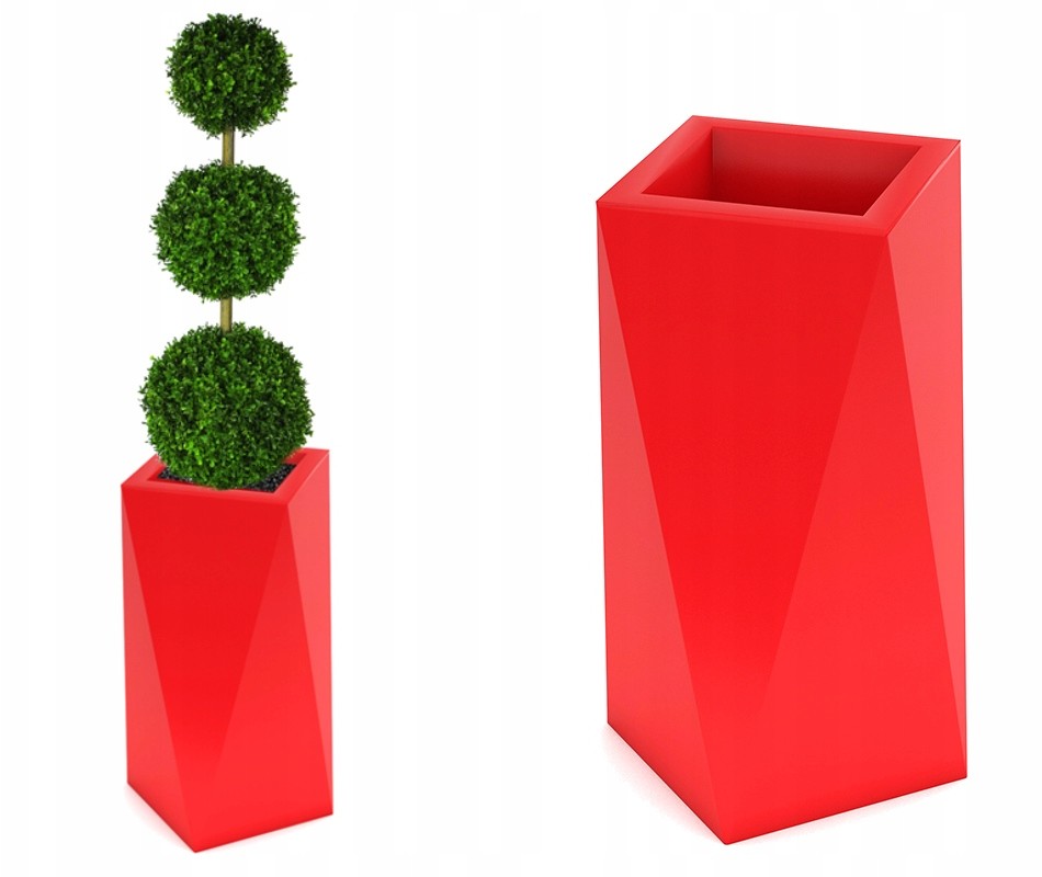 Wielka donica Eris 80CM Salon czerwona Wkład