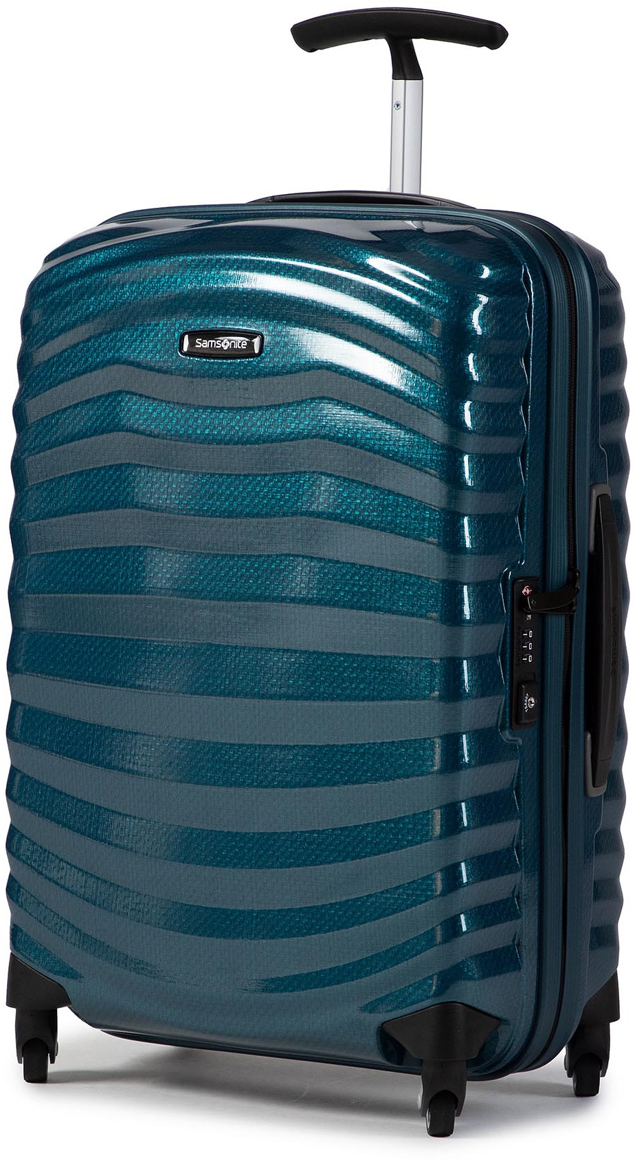 Samsonite Mała Twarda Walizka Lite Shock 62764-1686-1HUU Petrol Blue