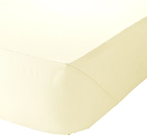 Catherine Lansfield percale prześcieradło z gumką 90x200 cm kremowy P500000505M22