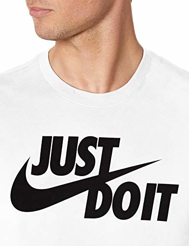 Nike M NSW Tee JUST DO IT Swoosh T-Shirt, biały/(Black), L