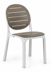 D2.Design Krzesło Erica białe/ brązowe 209706