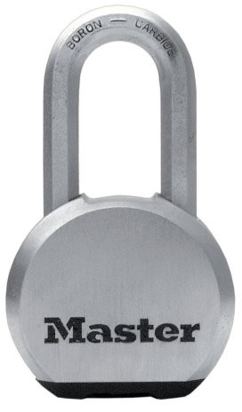 Master Lock zapięcie okrągła wysokiego bezpieczeństwa zamek do użytku na zewnątrz Excell, ze stali nierdzewnej, długim czasem prasowania, klucze, korpus z litego drewna ze stali M830EURDLH