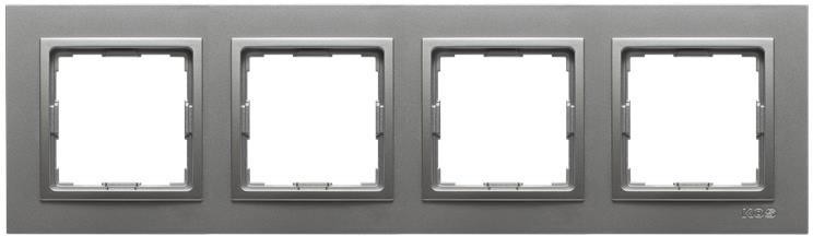KOS Elektro System Vena 2 aluminium ramka 4 kos_524084