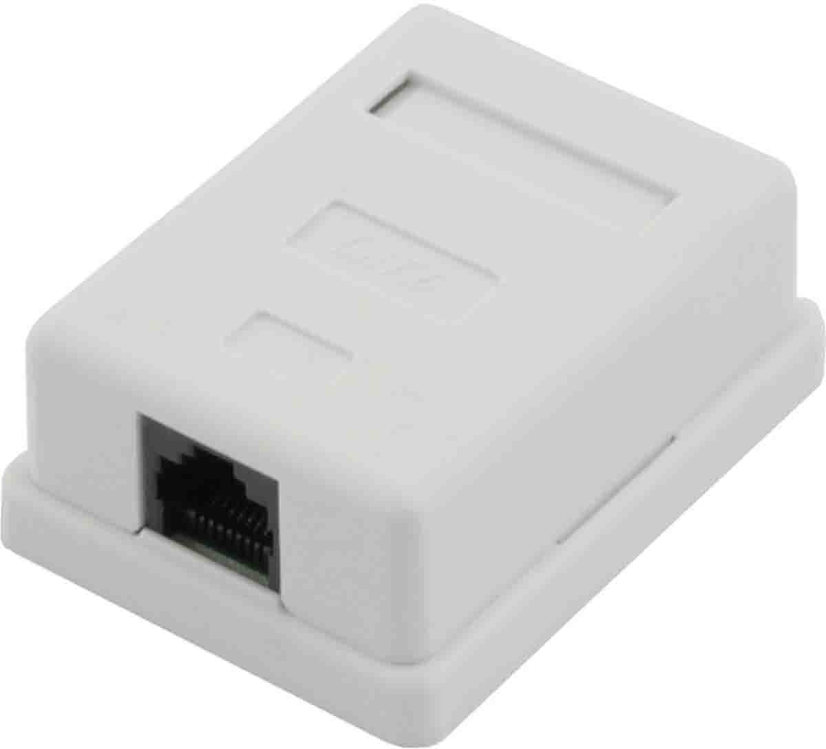 brak danych Puszka natynkowa kat 6 1x RJ-45 UT