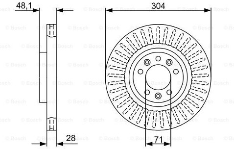 BOSCH Tarcza hamulcowa przednia, 0 986 479 A89  0986479A89
