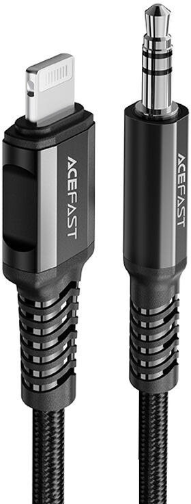 Acefast Acefast kabel audio MFI Lightning - 3,5mm mini jack (męski) 1,2m, AUX czarny (C1-06 black) C1-06-L-3,5mm black
