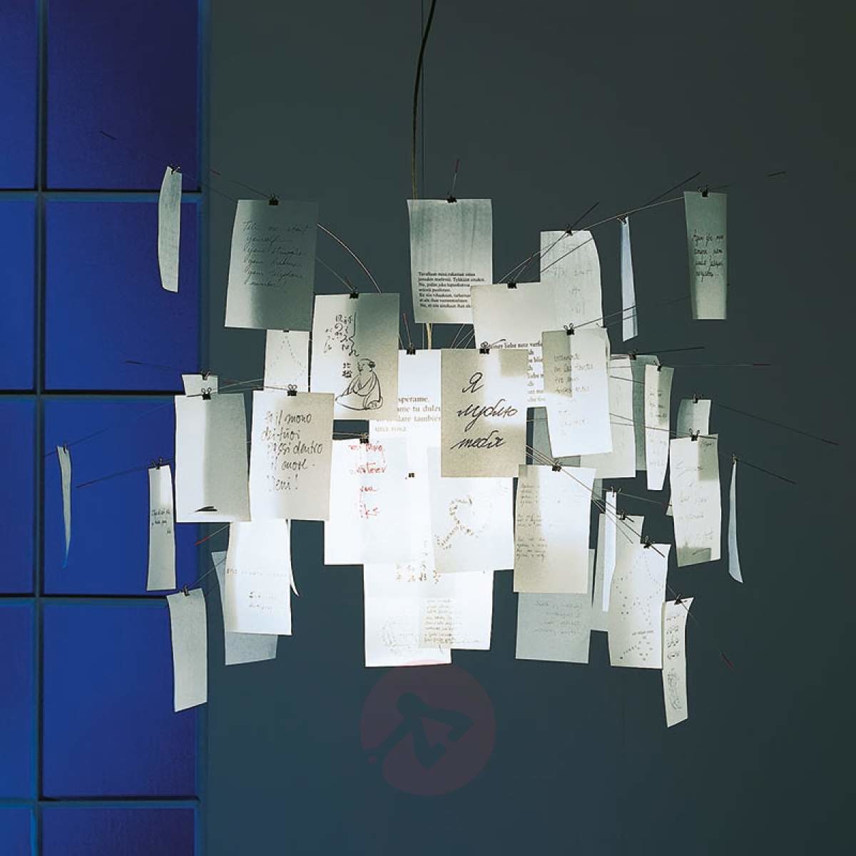Lampa wisząca z karteczkami Zettel'z 5