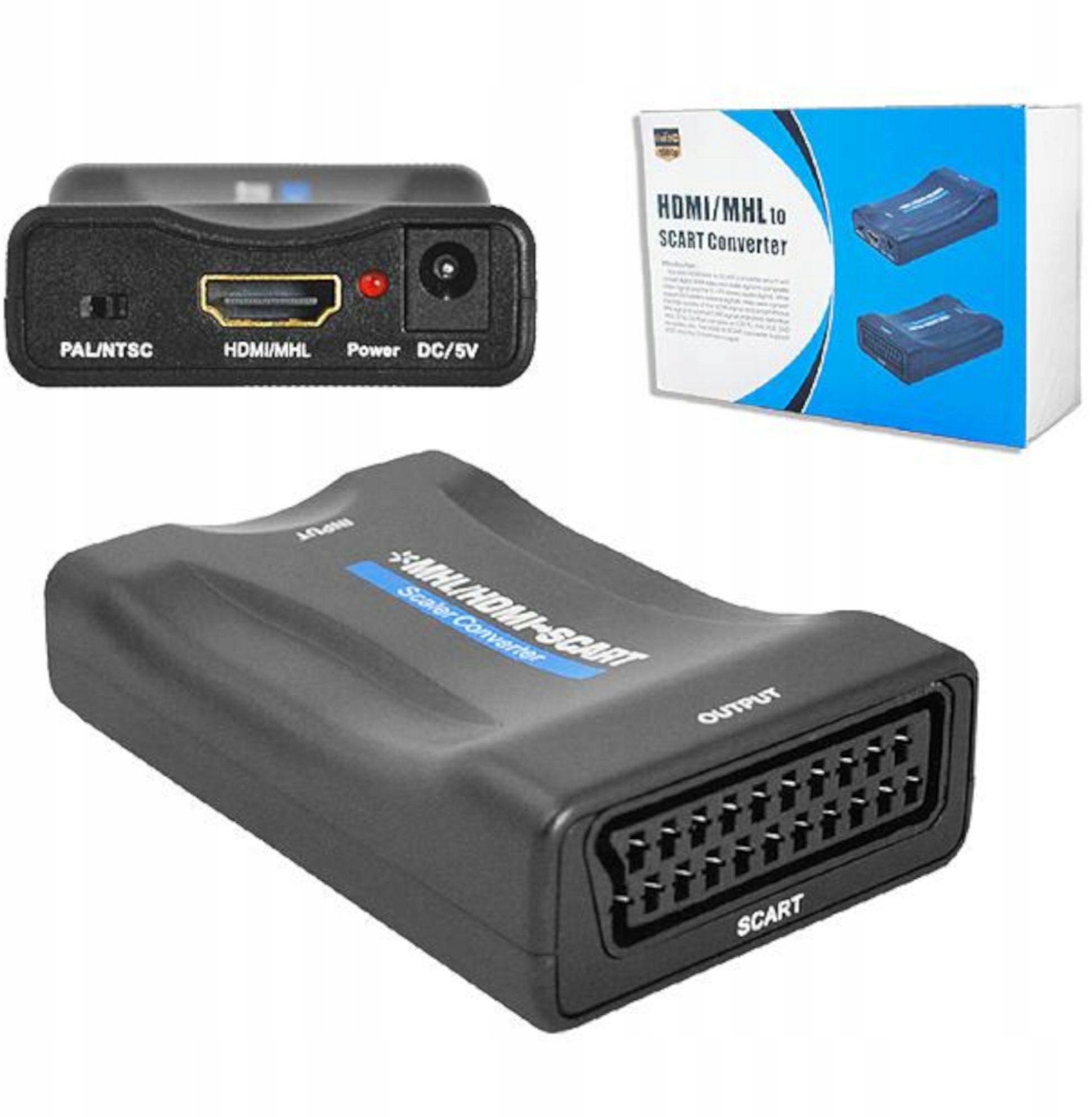 Adapter Konwerter Hdmi Na Do Av Euro Scart