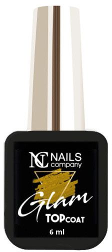 NAILS COMPANY GLAM TOP COAT GOLD Nails Company 6 ml - bez przemywania