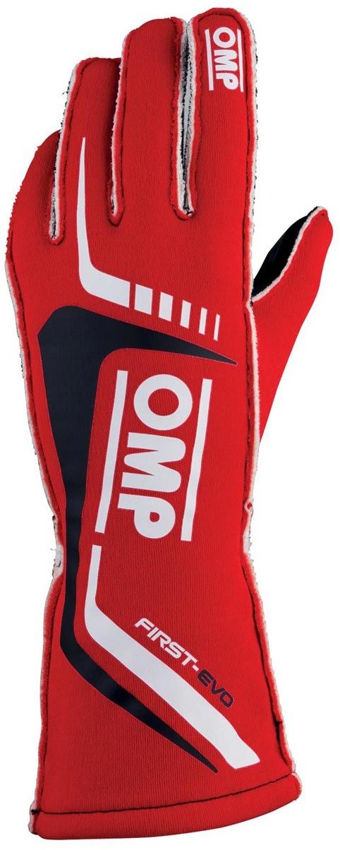 OMP Racing Rękawice rajdowe OMP FIRST-EVO MY20 czerwone (homologacja FIA) IB/767/R/M
