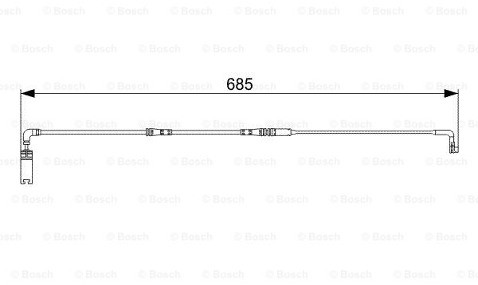 BOSCH Styk ostrzegwaczy, zużycie okładzin hamulcowych 1 987 473 003