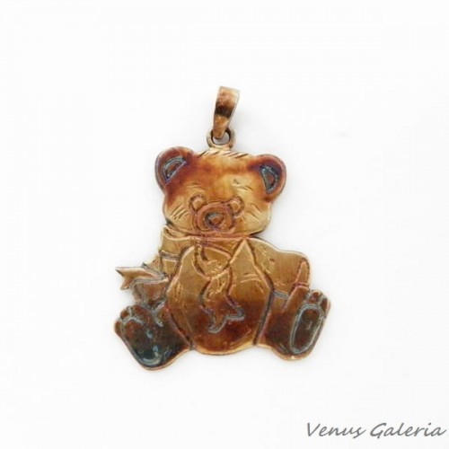 Zawieszka srebrna- Miś duży brązowy 1774