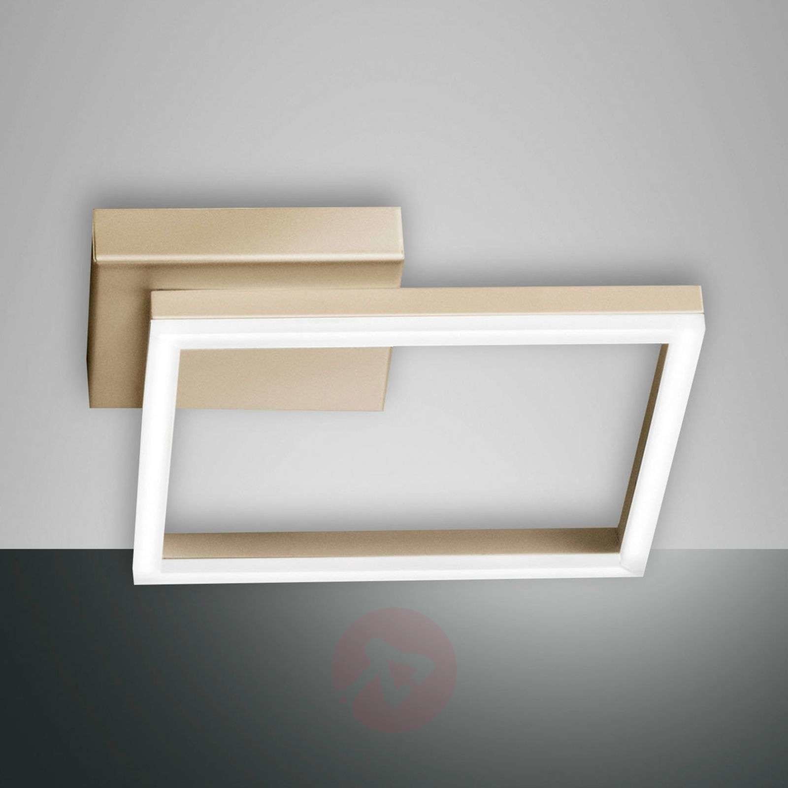 Fabas Luce Lampa sufitowa LED Bard, 45x45cm, matowe złoto