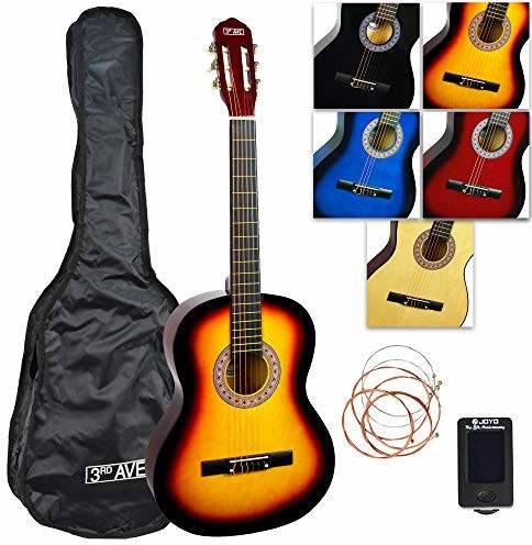 3rd Avenue 3rd Avenue Sunburst zestaw do gitary klasycznej w rozmiarze 3/4, z torbą, strunami i stroikiem STX20CSBPK