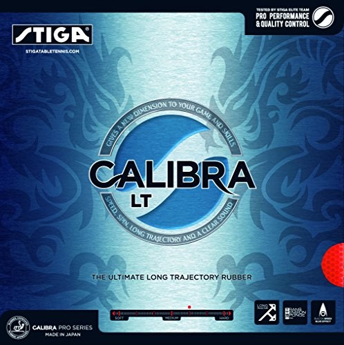 Stiga CALIBRA LT 1, 8 MM Table Tennis Rubber, czerwony, jeden rozmiar 982518