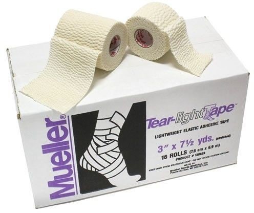 Mueller Lekki koban biały - samoprzylepny - wytrzymały - Tear-Light Tape WHITE