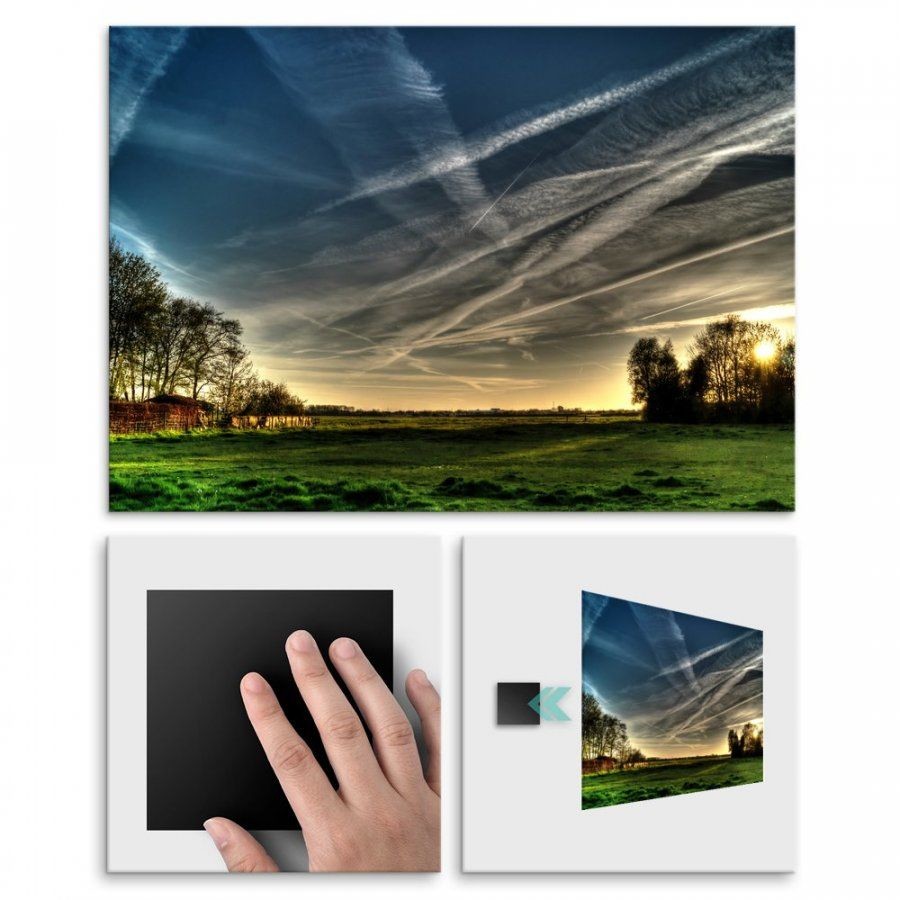 Pix4home Plakat metalowy krajobraz wiejski L POS-L-00642