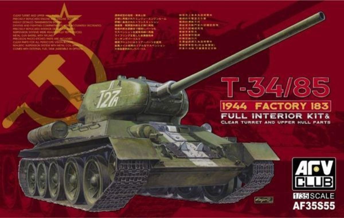 Zdjęcia - Model do sklejania (modelarstwo) Sowiecki czołg średni T-34/85 Model 1944  z wnętrzem i przeźr(Fabryka 183)