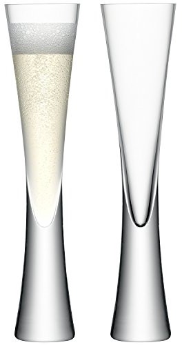 LSA International LSA Moya Szampan ostrza 24,5 cm wysokości, 5,5 cm średnicy, 2 sztuki G474-04-985
