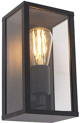 QAZQA Design buiten wandlamp zwart 26 cm - Charlois 102445