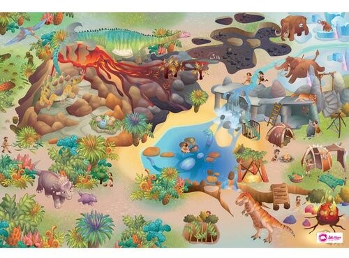 Domarex Dywanik dziecięcy Little Hippo Dinozaury, 75 x 112 cm