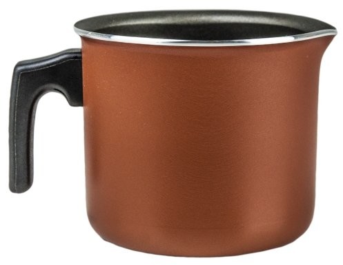 Alluflon zecchino mleko elektryczny z dziób, średnica 10 cm, 1 uchwyt, aluminium, pomarańczowy 117721