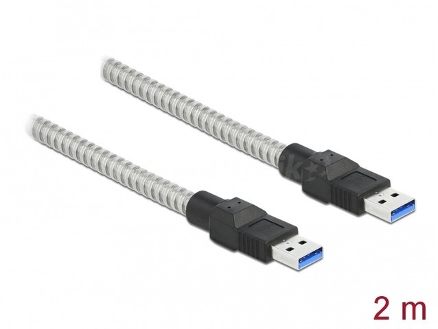 Delock USB-A 2.0m metalowy 86776