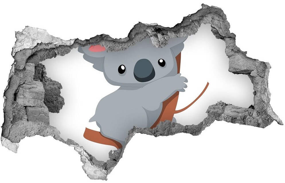 Wallmuralia.pl Dziura 3d fototapeta naklejka Koala na drzewie
