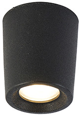 QAZQA Moderne plafondlamp zwart incl. LED IP55 3000K - Livia 104284