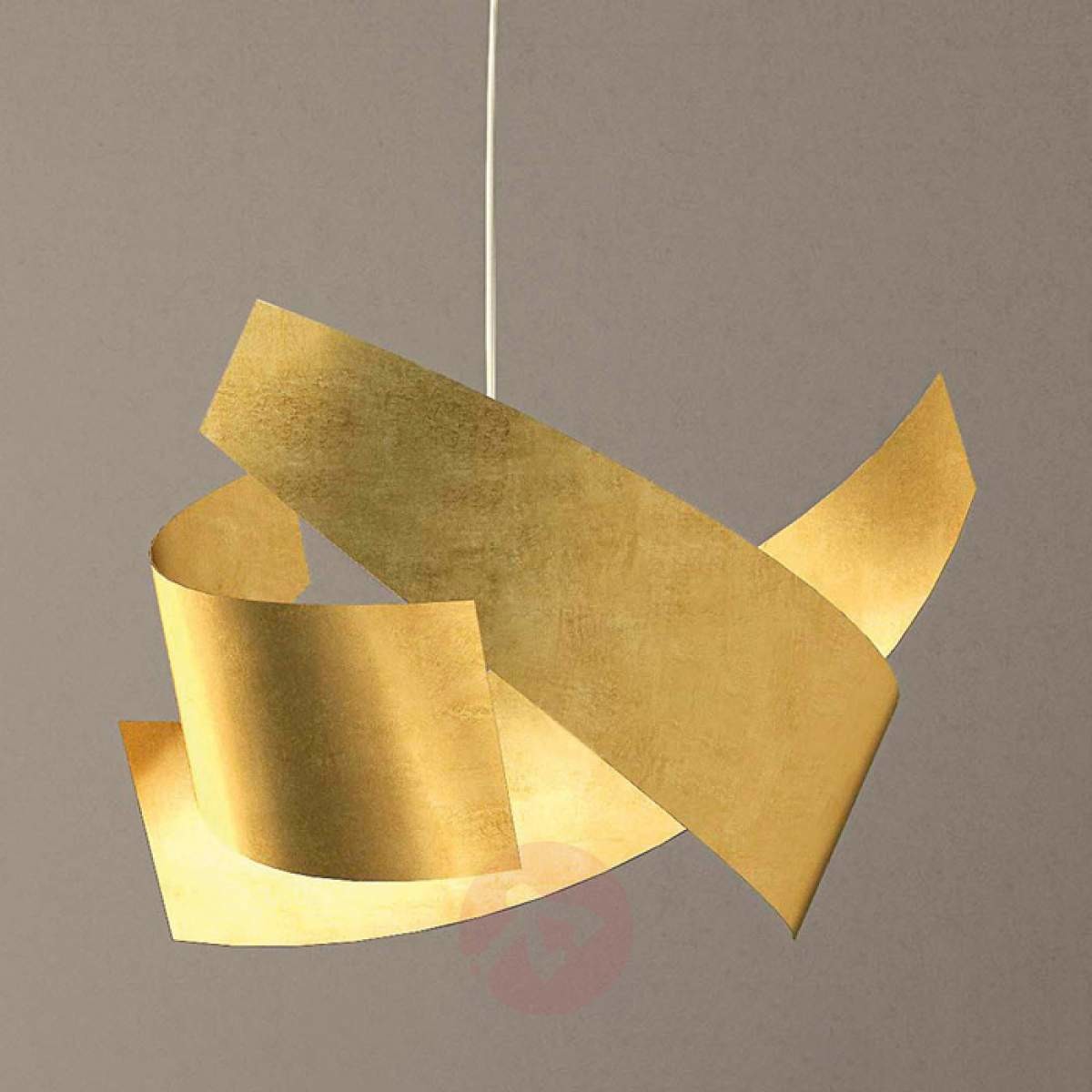 Marchetti Elegancka lampa wisząca Ella ze złotem płatkowym