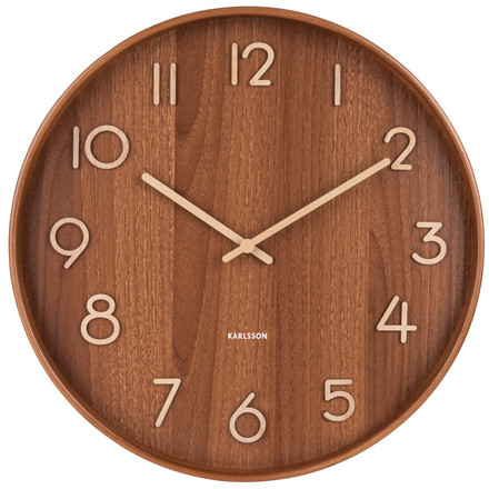 Karlsson Zegar ścienny Pure large dark basswood by KA5810DW