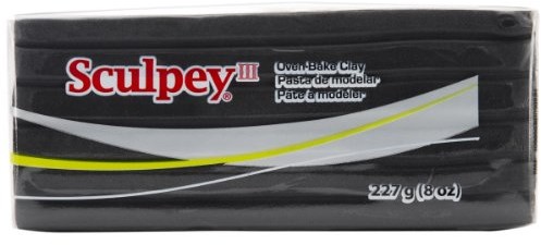 Polyform Sculpey III Polymer Clay 8oz-Black 439311