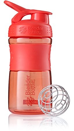 Blender BlenderBottle SportMixer Tritan shaker | białka shaker| woda flasche| Fitness shaker | bez BPA | z piłką , 590 ml, , koralowy, 500006