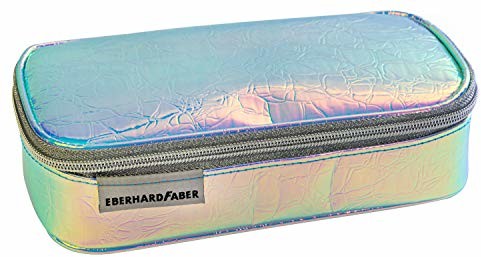 Eberhard Faber Eberhard Faber 577410  Jumbo piórnik Flip Flop z wzorem krokodyla, klapa wewnętrzna i zamek błyskawiczny, w kolorze różowym i srebrnym, organizer na biurko do pisania i materiałów biurowych 577410