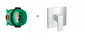 Hansgrohe 32565000 + 01800180 Metropol Jednouchwytowa bateria prysznicowa montaż podtynkowy uchwyt jednoramienny + element podtynkowy