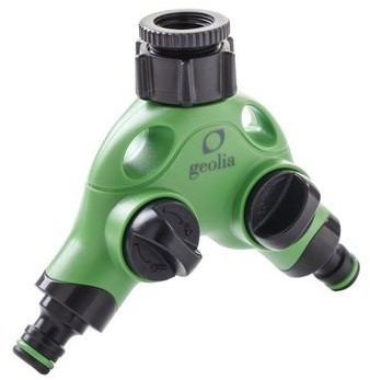 Zdjęcia - Pozostałe do podlewania Przyłącze kranowe podwójne GW1/2\" plastikowe Geolia