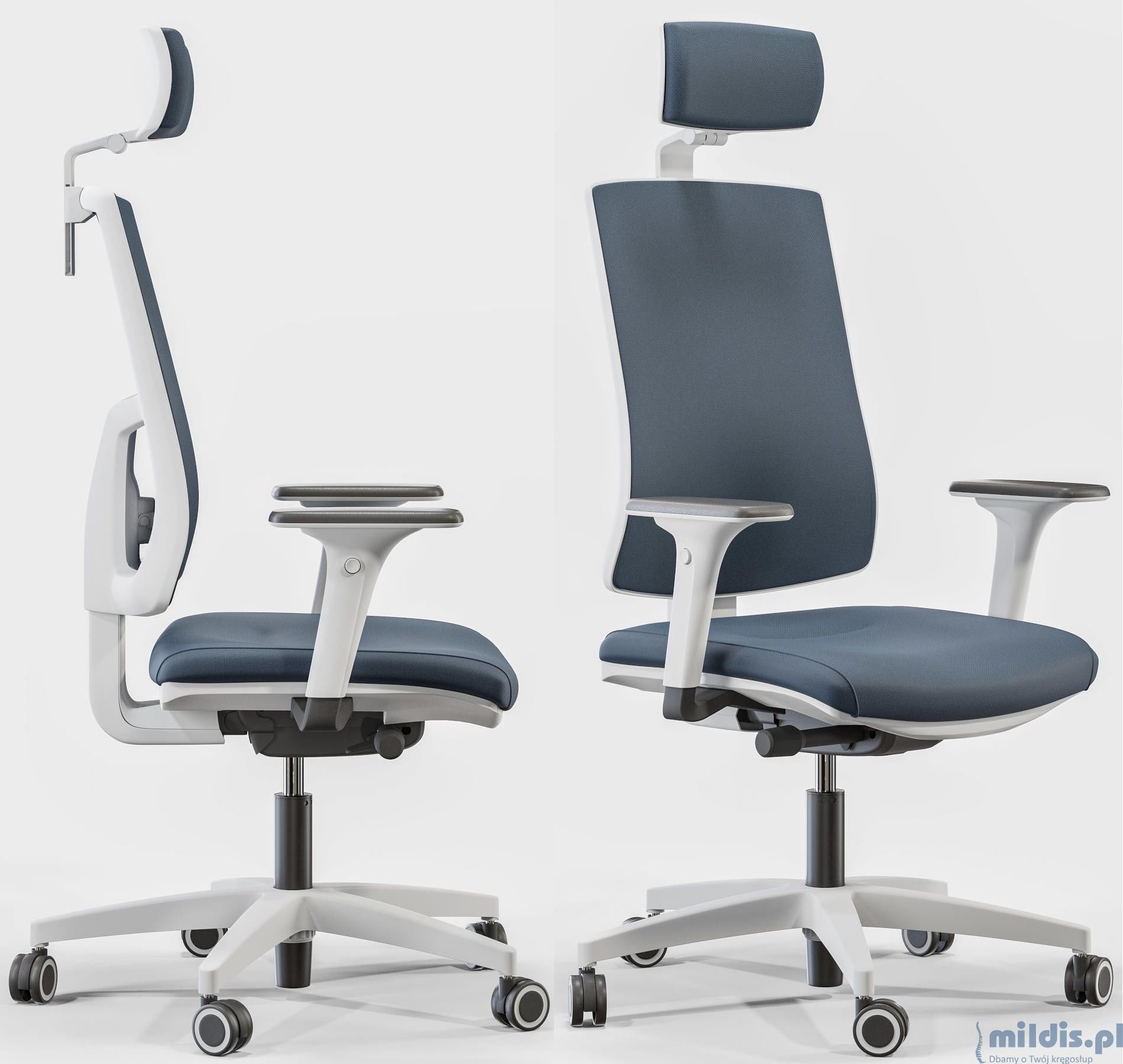 Bgroup Fotel ergonomiczny biały Skill SKSW