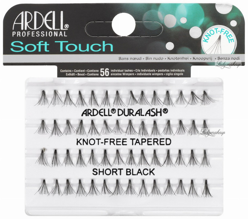 Ardell Soft Touch - Subtelne rzęsy w kępkach - 682833 - KNOT-FREE TAPERED - SHORT BLACK ARDTRKE-WKE-01