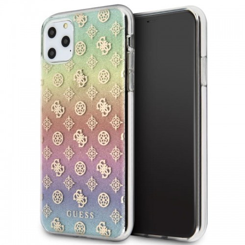 Guess 4G Peony Electroplated Pattern - Etui iPhone 11 Pro Max tęczowy