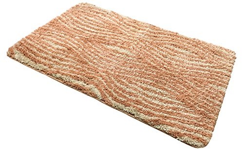 MSV dywan łazienkowy Wave z mikrofazy 50 x 80 cm, beżowy, 50 x 80 x 15 cm 142052