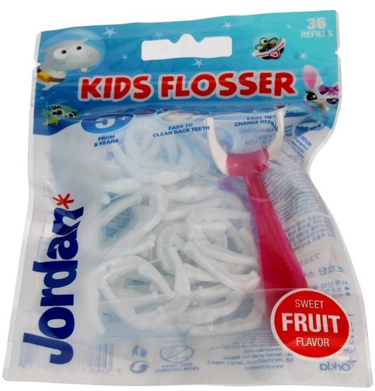 Jordan Jordan Kids Flosser Nici dentystyczne dla dzieci 5+ 1op.-36szt