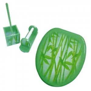 MSV 140020 WC zestaw 3-częściowy imprimes motywów z bambusa 140020