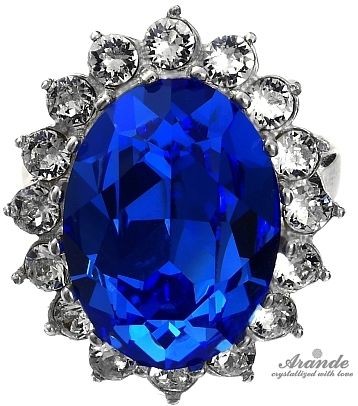 Swarovski Arande piękny pierścionek ROYAL BLUE SREBRO 4238993907