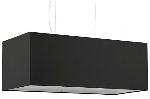 Czarny żyrandol z prostokątnym abażurem - EX706 N8-W08