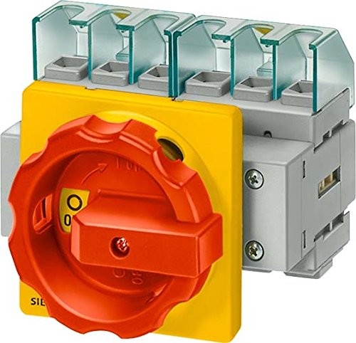 Siemens 3ld2  Switch 3 dno polski 125 A 4 otworów Czerwony/żółty 3LD2814-0TK53
