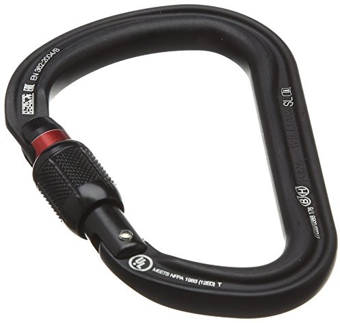 Petzl M36 A, SLN William asymetryczna duża pojemność aluminium karabińczyk, rozmiar: Jighead śrubowe, czarny M36A SLN